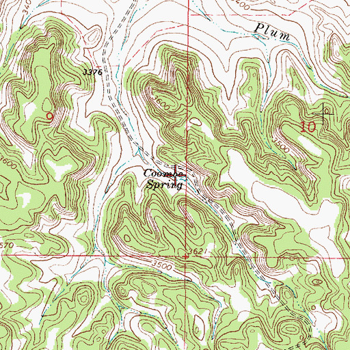 Topographic Map of 05S46E09DADD01 Spring, MT