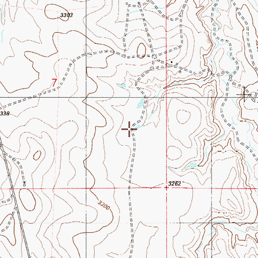 Topographic Map of 05S55E07ACC_01 Well, MT