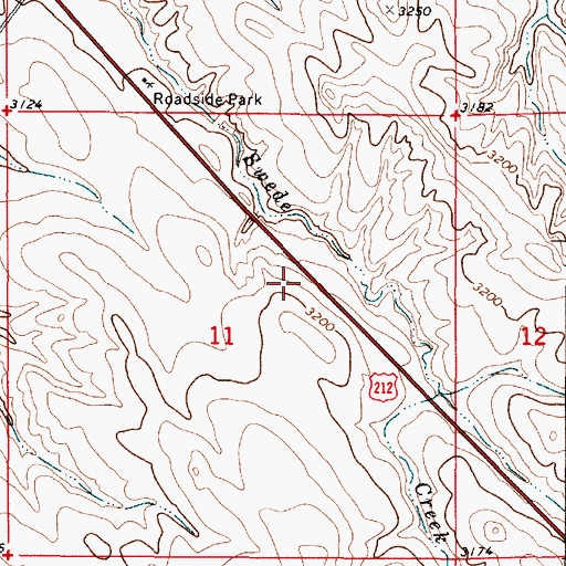 Topographic Map of 05S51E11AC__01 Well, MT