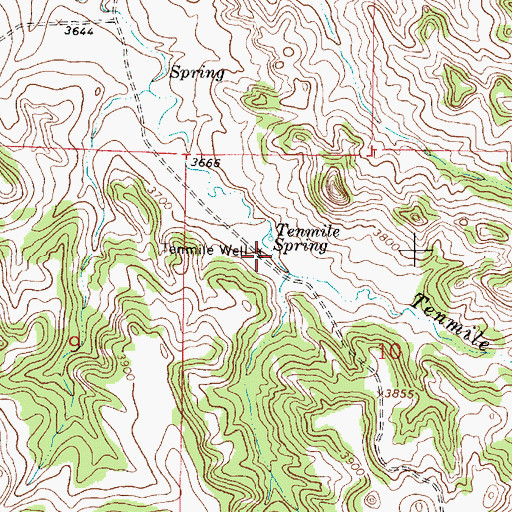 Topographic Map of 05S47E10BCAB01 Well, MT