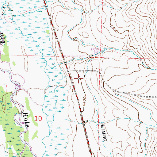 Topographic Map of 05S15W10AADB01 Well, MT