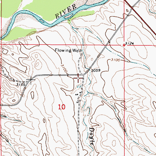 Topographic Map of 05S51E10ABAB01 Well, MT
