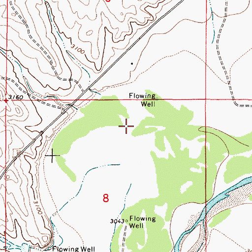 Topographic Map of 05S51E08AB__01 Well, MT