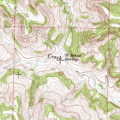 Topographic Map of 05S41E10ACBC01 Spring, MT