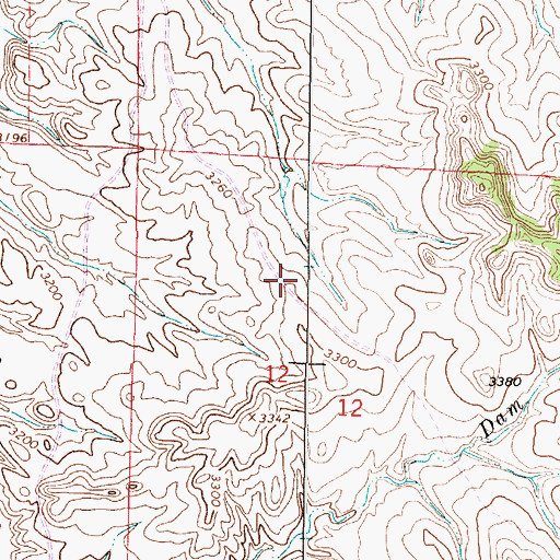Topographic Map of 05S45E12BDBA01 Well, MT