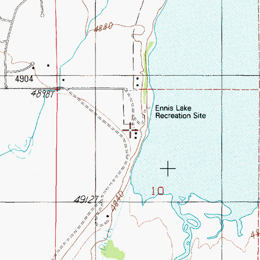 Topographic Map of 05S01W10BADC01 Well, MT