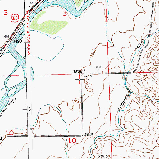 Topographic Map of 05S23E10AABB01 Well, MT