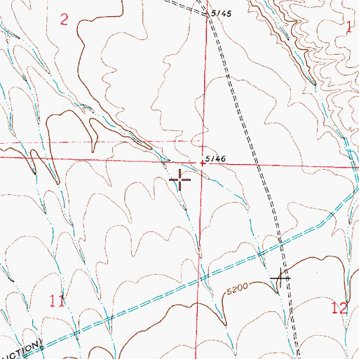 Topographic Map of 05S06W12BBB01_ Well, MT