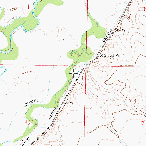 Topographic Map of 05S07W12AAA_02 Well, MT
