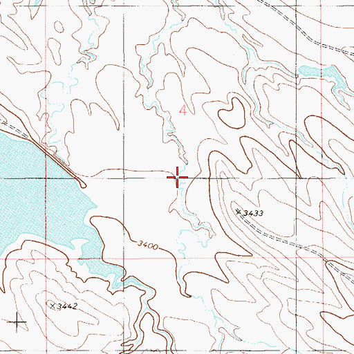 Topographic Map of 19N57E10BBDC01 Well, MT