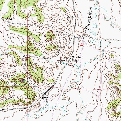 Topographic Map of 05S48E04CADC01 Well, MT