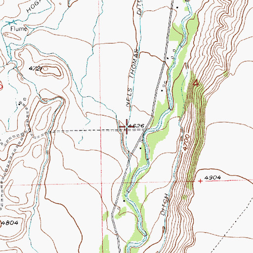 Topographic Map of 05S18E04CBDC01 Well, MT