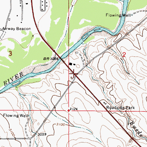 Topographic Map of 05S51E02CBBC01 Well, MT
