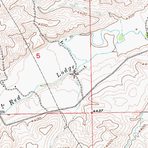 Topographic Map of 05S20E05DADB01 Well, MT