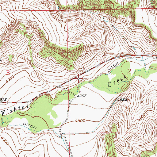 Topographic Map of 05S17E02CBBD01 Well, MT