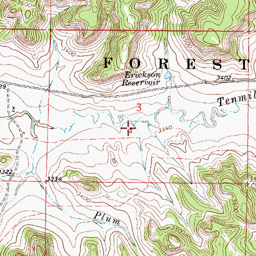 Topographic Map of 05S46E03CADC01 Well, MT