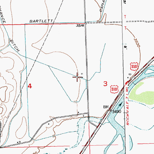 Topographic Map of 05S23E04ADDA01 Well, MT