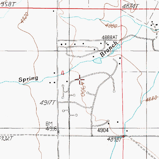 Topographic Map of 05S01W04DBAB01 Well, MT