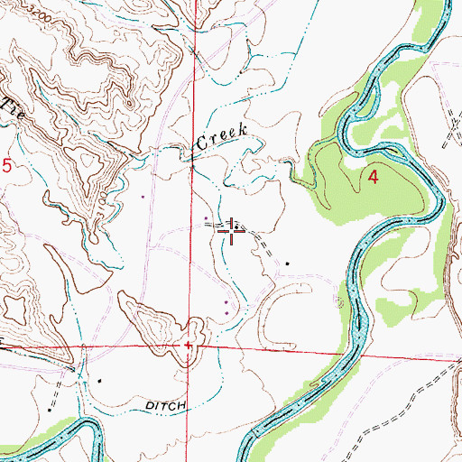Topographic Map of 05S43E04CBDA01 Well, MT