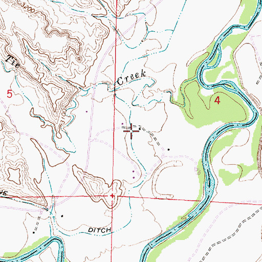 Topographic Map of 05S43E04CBC_01 Well, MT