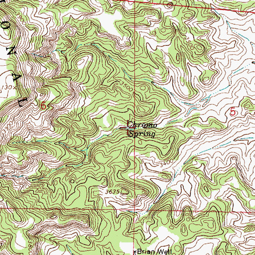 Topographic Map of 05S45E06DAAD01 Spring, MT