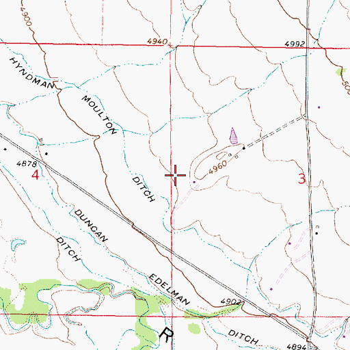 Topographic Map of 05S05W03CBBB01 Well, MT