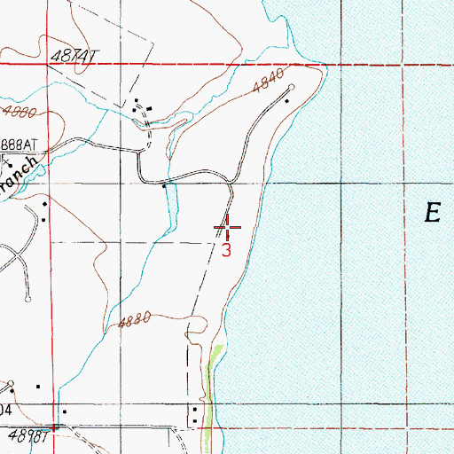 Topographic Map of 05S01W03ACCC01 Well, MT