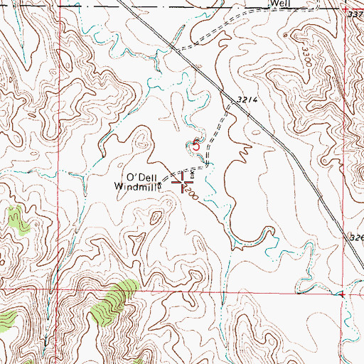 Topographic Map of 05S44E05CABD01 Well, MT