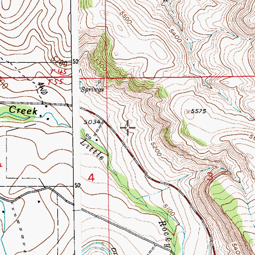 Topographic Map of 05S16E03BDCC01 Spring, MT