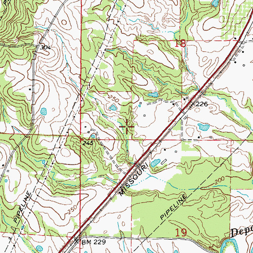 Topographic Map of B C Smith Lake Dam, AR