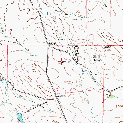 Topographic Map of 05S49E03ABDB01 Well, MT