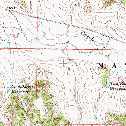 Topographic Map of 05S46E05BDCB01 Well, MT