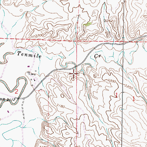 Topographic Map of 05S45E02ACCA02 Well, MT