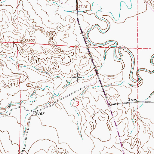 Topographic Map of 05S45E03ACBB01 Well, MT