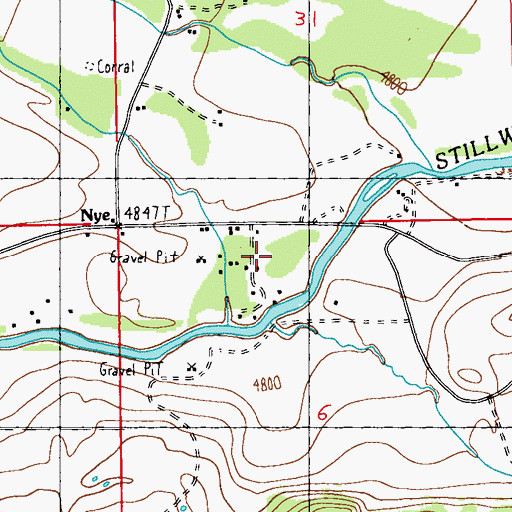 Topographic Map of 05S16E06BAAB01 Well, MT