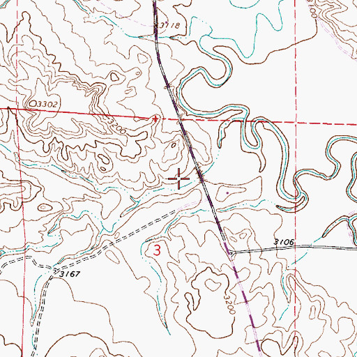 Topographic Map of 05S45E03ACBA01 Well, MT