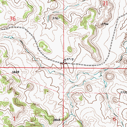 Topographic Map of 04S49E31CCCC01 Well, MT