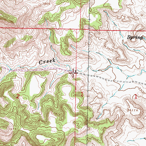 Topographic Map of 05S42E02AADD01 Well, MT