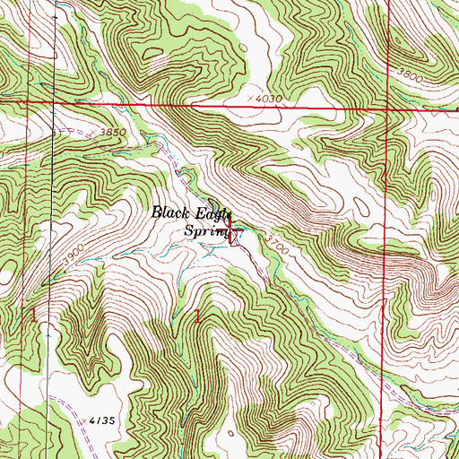 Topographic Map of 05S41E01ABCA01 Spring, MT