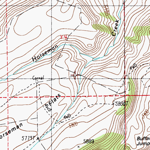 Topographic Map of 04S15E34DCAC01 Spring, MT