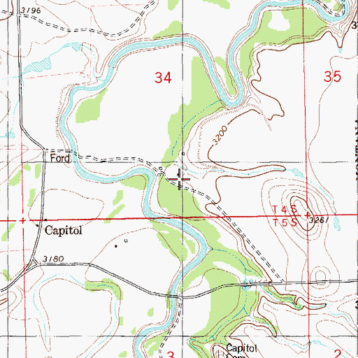 Topographic Map of 04S62E34DC__01 Well, MT