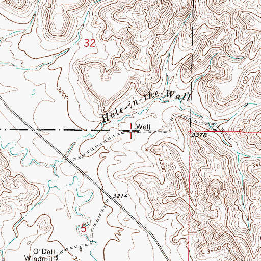 Topographic Map of 04S44E32DCDD01 Well, MT