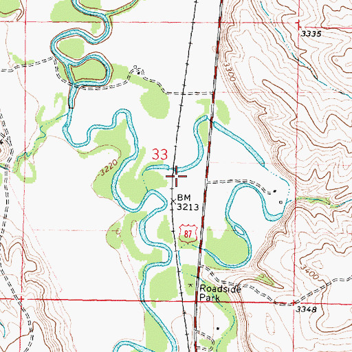 Topographic Map of 04S35E33AC__01 Well, MT