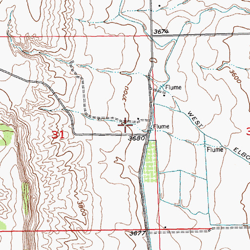 Topographic Map of 04S23E31ADCD01 Well, MT