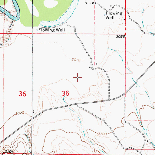 Topographic Map of 04S51E36AC__01 Well, MT