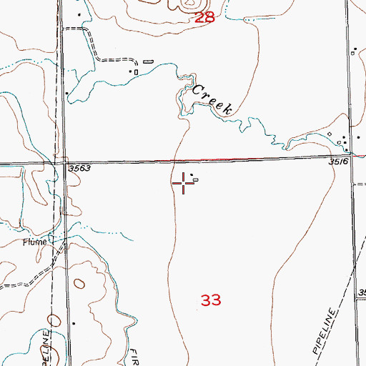Topographic Map of 04S23E33BAAD01 Well, MT