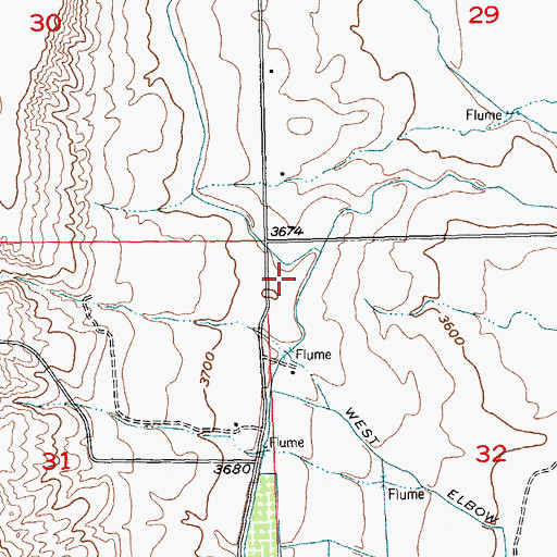 Topographic Map of 04S23E32BBCD01 Well, MT