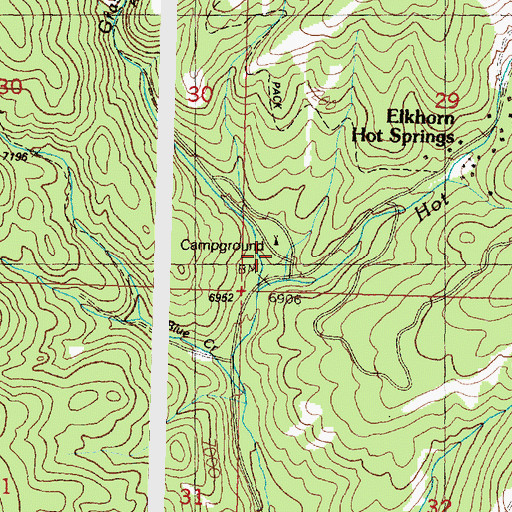 Topographic Map of 04S12W29CCCA01 Well, MT