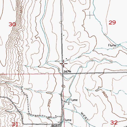 Topographic Map of 04S23E29CCCB01 Well, MT