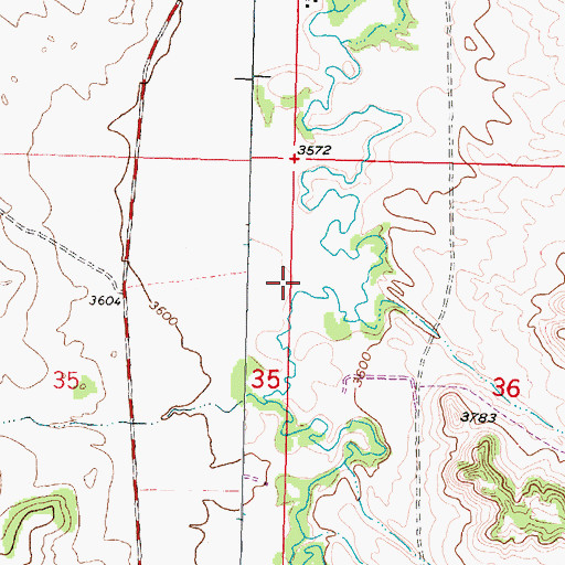 Topographic Map of 04S38E36BCBB01 Well, MT